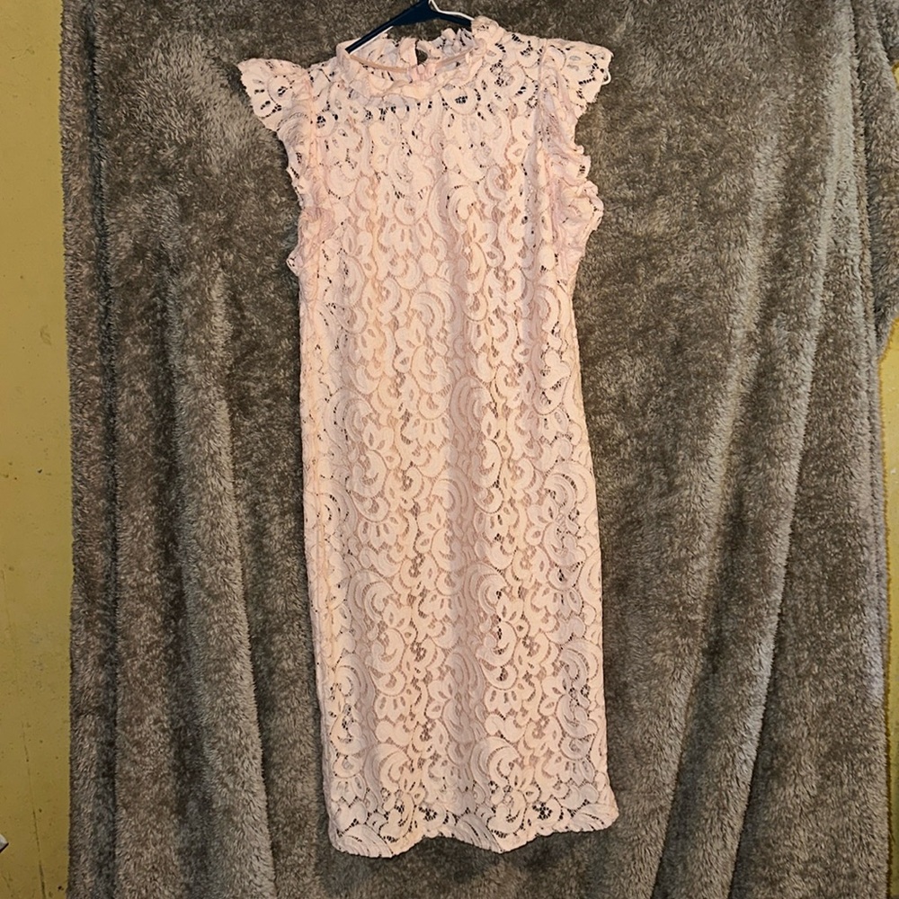 Alexia Admor Nordstrom Rack light pink lace dress